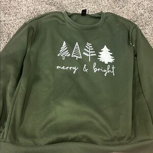 Green 'Merry & Bright' Sweatshirt